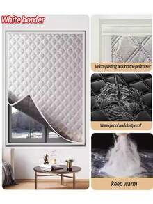 Winter Warm Curtains, Insulated Windproof Sealed Windows, Cold Proof And Insulated, Screen Windows,Shading, Sound Insulation - White - View 3