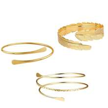 1 pièce/3 pièces Bracelet manchette en métal mode, Bracelet ouvrant géométrique minimaliste pour femmes