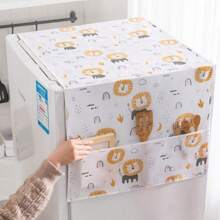 1 Stück, Haushalts-Kühlschrankstaubschutz, Aufbewahrungshängetasche, Aufbewahrungstasche, staubdicht, wasserdicht, ölbeständiger Kühlschrankabdecker-Handtuch, Home Fabric Staubtasche, Kühlschrankstaubdeckbezug, leicht luxuriöse hochwertige Doppeltür-Gefrierschrank-Waschmaschinen-Abdeckung Tuch