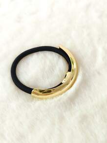 1pc Metal Ponytail Hair Tie Jewelry For Women, Minimalist And Fashionable, Suitable For Party And Daily Wear