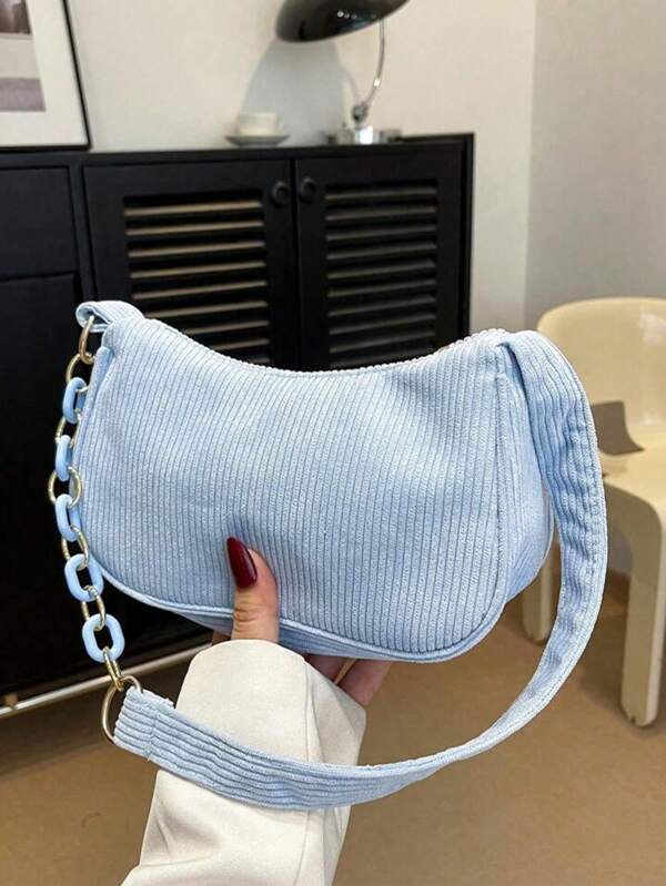 Luxury Lightweight Underarm Bag, Fashion Commuter Crossbody Bag, Solid Color Sling Bag For Daily Use