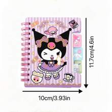 Sanrio 4pcs Sanrio Heat Transfer Spiral Notebook, Cute A7 Planner Book, High-Quality Stationery For Students, School Supplies,Back To School