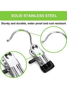 10 chiếc móc treo quần áo, kẹp quần áo, kẹp treo quần áo, kẹp treo quần áo, kẹp khăn, kẹp quần áo chịu lực, kẹp treo quần áo số lượng lớn cho tủ quần áo, quần du lịch, tất, túi xách - Nhiều màu - Xem 5