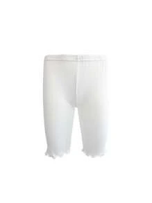 Set de 5 piezas de leggings de verano para niñas, pantalones capri casuales para niños, versión delgada para primavera/verano, leggings de 3/4 con dobladillo con volantes, color blanco, rosa, gris, negro, unicolor, minimalista versátil, adecuado para uso diario, leggings suaves y cómodos, se pueden combinar con blusas y vestidos para volver a la escuela