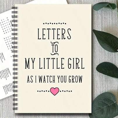 1 件螺旋笔记本，适合女儿、儿子、孙女或侄女，可作为婴儿洗礼礼物，新妈妈纪念品，可给我的小女孩写便条或用作记忆书和每日计划本