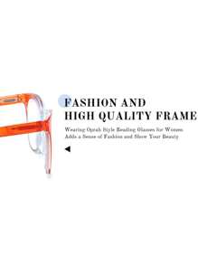 3Pcs Y2K Reading Glasses For Women Men,Geometric Frame,Boho Gradient Colorful Ultralight Frame,Prebyopia Eye Glasses Readers For Daily Reading Office Computer Accessories&Holiday Gifts