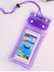 1 Peça Bolsa Impermeável para Telefone Celular com Câmara de Ar Transparente Grossa, Bolsa Impermeável de Deriva na Praia, Estojo Impermeável para Telefone Celular com Tela de Toque