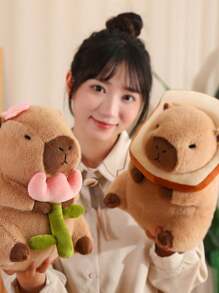1PC30cm 11.81in Soft Capybara Transforming Capybara Doll Burger Toast Avocado Transforming Capybara Plush Toys For Kids Birthday Gift Home Decoration Valentine's Day Gift For Girls Sofa Pillow