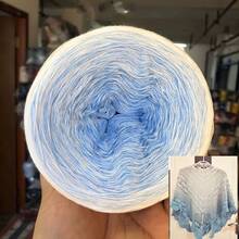 300g Colorful Pure Cotton Cake Gradient Cotton Rainbow DIY Scarf Shawl Skirt Wool Yarn Crochet - Multicolor - View 30