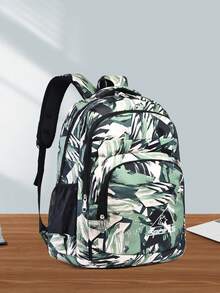 Reinforced Waterproof Large Capacity Bag, College Students Schoolbag, Going Out Computer Backpack, Casual Travel Backpack School Bag For College Bag For School - Green - View 2