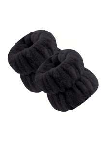 4pcs Luxury Microfiber Spa Headband And Wristband Set, Face Washing Headband, Makeup Headband, Skin Care Headband, Velvet Fluffy Sponge Headband, Soft Absorbent Terry Cloth Fabric Bubble Fluffy Hairband For Skin Care, Makeup Removal, Shower, Suitable For Women And Girls