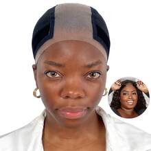 Wig Cap With Grip Band For Keeping Wigs In Place, More Full Cap-Wide Transparent Lace For Lace Front Wigs - Brown/Black/Nude Non Slip Cap Make Your Wig Be Glueless (Brown-M) - BLACK - 查看 1