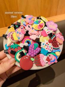 20pcs Cute Hair Clips Assorted Styles For Girls, Bangs & Side Clip Hair Accessories Won't Damage Hair
