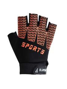 1 par de guantes deportivos antideslizantes para niños, de media-dedos | Deportes al aire libre, ciclismo de montaña, pesca, adecuado para niños y niñas