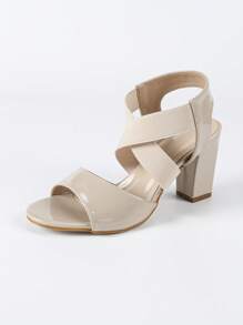 Women's Fashionable Versatile Open Heel Chunky Heel Sandals