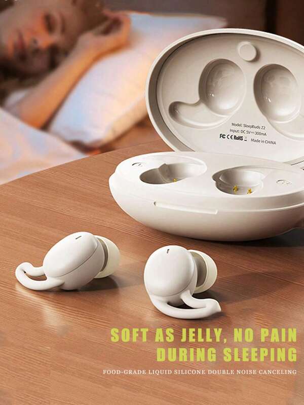 REMAX Wireless Bluetooth Earbuds, Sleep Earbuds, 20H Play Time To Enjoy Your Night, Touch Control, Cute Look, Comfortable Earphone, Wireless Stereo Earphones, Earphone Mini, Light Weight With Liquid Silicone Design, Friendly For Use When Sleep, Gift For Lover/Parents(Black/Beige)