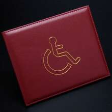1pc Disability Card Holder & Card Pouch - Durable PVC Material, Open Design, With Convenient Identification, Multiple Colors Available, Suitable For Daily Commute And Storing Disability Certificates. Card Holder, Disability Certificate Protector, Disability Card Protector, Faux Leather Card Holder. - Multicolor - View 10