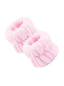 4pcs Luxury Microfiber Spa Headband And Wristband Set, Face Washing Headband, Makeup Headband, Skin Care Headband, Velvet Fluffy Sponge Headband, Soft Absorbent Terry Cloth Fabric Bubble Fluffy Hairband For Skin Care, Makeup Removal, Shower, Suitable For Women And Girls