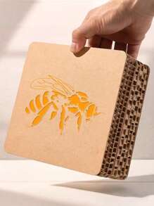 1 Stück wiederverwendbare Malvorlage mit Bienen-Design, Größe A4, geeignet für Insekten, DIY Basteleien, Stoff, Leinwand, Holzwände, Heim- und Möbeldekoration