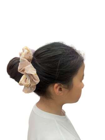 1pc Beach Casual Polyester Soft Ink Painting Print Scrunchie For Women Scrunchies Hair Tie