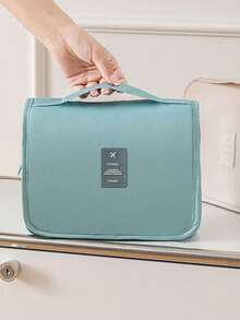 1pc Summer Travel Makeup Bag, Holiday Toilette Bag, Portable Waterproof Storage Bag, Large-Capacity Storage Bag, Multi-Functional Cosmetics Storage Bag, Suitable For Family Beach Trips, Business Trips, Beaches, Gifts For Friends, Gifts For Mom, Birthday GiftsFor Women Storage Organizer Travel Essentials Back To School Dormitory Storage
