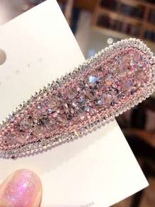 Water Drop Design Rhinestone Hair Clip, Shiny Hairpins For Bangs, Bun, Decorative Hair Accessories For Girls