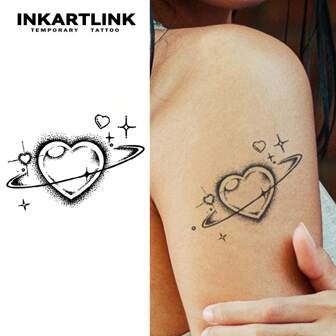  INKARTLINK Revolutionary Tattoo Technology - Semi-Permanent Tattoo, Heart-Shaped, Realistic Tattoo, Emotional Tattoo, Temporary Tattoo, Waterproof, Authentic Tattoo Appearance, Niche Design Tattoo, Juice Tattoo, Plant Tattoo