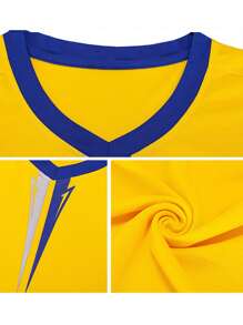 2 piezas Camiseta de fútbol para hombres, camisas de fútbol personalizables, uniformes de fútbol del Real Madrid, conjunto deportivo para hombres, conjunto de running, conjunto de verano para hombres, conjunto de camisetas, camisetas de fútbol, camisas de fútbol del Barcelona personalizadas, camisetas de fútbol con impresión de número, adecuado para fútbol, bádminton, baloncesto, ciclismo