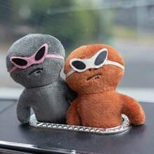 Porte-clés peluche mignon de poupée extraterrestre, pendentif de poupée de dessin animé amusant
