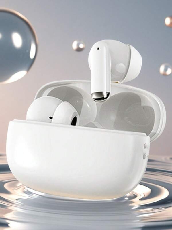 Set di cuffie senza fili, set di auricolari semi-in-ear con custodia - HiFi Stereo TWS, microfono a condensatore, audio Dolby, non impermeabile, in plastica, compatibile con smartphone, per chiamate HD e musica con plaid