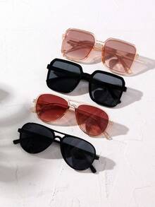 4副青年方框双梁蛤蟆镜简约百搭时尚日常眼镜