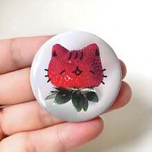 58mm Funny Cat Dog Tyrannosaurus Rex Jellyfish Beaver Brooch Badge Student School Bag Decoration Abstract Badge Pendant Gift