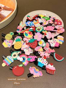 20pcs Cute Hair Clips Assorted Styles For Girls, Bangs & Side Clip Hair Accessories Won't Damage Hair