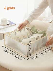 [Women's Essential] Large Capacity Foldable Underwear/Socks/Bra Storage Organizer Set (6/7/11 Grids) | Space-Saving Drawer & Closet Organizer | Multi-Functional Fabric Storage Box For Dorm/Bedroom Wardrobe Storage Box Underwear Organizer, Foldable Underwear Divider Organizer, Closet Organizer Divider, Bra Drawer Organizer For Home Use