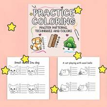 (An Upgraded Deluxe Version, Thickened Paper 22 Pages, 20 * 20cm)Practice Coloring Book, Watercolor Paper, Unique Cover, Comfortable Space Coloring, Suitable For Adults To Relax Comfortably | Valentine's Day, New Year, New Year's Day, Birthdays And Parties The Perfect Gift For All Kinds Of Festivals, Suitable For Friends, Family And Colleagues,Book,Back To School,School Supplies