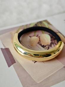 1pc Metal Ponytail Hair Tie Jewelry For Women, Minimalist And Fashionable, Suitable For Party And Daily Wear