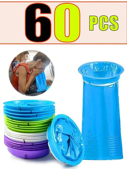 1~50pcs Emesis Bags Disposable, Vomit Bags, 1000 Ml Vomit Bag For Morning Sickness, Vomit Bags Disposable, Pregnancy Hospital Bag Essentials, Morning Sickness Relief, Morning Sickness Relief For Pregnant Women, Portable Nausea Bag For Pregnant Women,Barf Bags With Leak Resistant Design Car And Travel