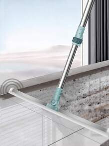 1 Piece, Stainless Steel Extendable Silicone Magic Broom (35cm/50cm Optional), Floor Scraper, Bathroom Scraper, Window Scraper, Water Scraper, Magic Broom For Floors, Glass, Tiles, Windows, Bathrooms, Removing Water, Dust, Pet Hair, Cleaning Supplies, Cleaning Tools.