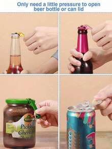 100/1/6pcs Metal Beer Bottle Opener Keychain, Wedding Party Favor, Bar Soda & Beer Opener