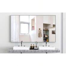 Simple-60*36" Oversized Modern Rectangle Bathroom Mirror With Silver Frame Decorative Large Wall Mirrors For Bathroom Living Room Bedroom Vertical Or Horizontal Wall Mounted Mirror With Aluminum Frame-7007 - Multicolor - View 4