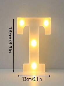 1pc 16cm Illuminated Letter Light, LED Alphabet Light, Glowing Letters, 26 Letters And 10 Numbers, Suitable For Various Occasions Like Parties, Proposals, Birthdays, Etc. - Warm white light - View 34