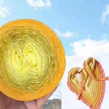 300g Colorful Pure Cotton Cake Gradient Cotton Rainbow DIY Scarf Shawl Skirt Wool Yarn Crochet - Multicolor - View 22
