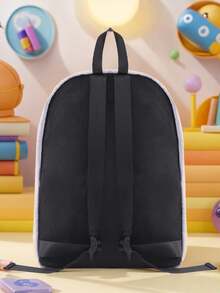 1 pieza Mochila personalizada con nombre, se puede personalizar según su diseño único, apta para niños y adolescentes, se puede imprimir su propio nombre o regalar imprimiendo el nombre de su hermano o compañero de clase - Multicolor - Ver 3