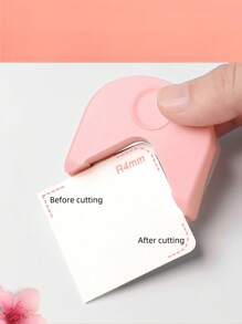 1pc Multi-Color Corner Cutter: Perfect Corner Rounder For Photos And Cards, DIY Corner Cutting Tool With R4 Radius - Corner Rounding Tool For Crafts, Photos, Paper And Cards - Square And Pointed Round Edge Trimmer - School And Office Supplies
