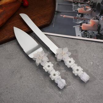 Juego de cuchillo/espátula para tarta/pizza, estilo europeo para bodas y fiestas de cumpleaños, utensilios de corte de tarta con diseño de mango elegante, regalo de boda, regalo para despedida de soltera, herramientas de repostería