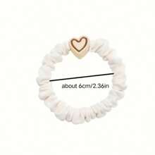 5-Piece New Coffee Love Pendant Hair Tie - Cute Bowknot Elastic Rubber Hairbands For Girls - For Ladies - Suitable For Casual Wear And Special Occasions - The Perfect Gift For Girls And Ladies,Hair Scrunchies