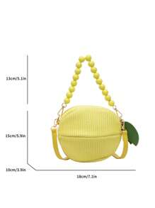 Women's Fashionable Personalized Woven Ball Shape Handbag, Casual Shoulder/Crossbody Bag For Daily & Shopping