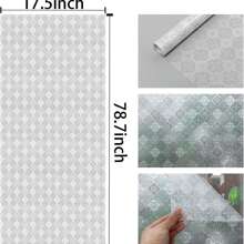 1pc 17.7inch PVC Plastic Crabapple Flower Pattern Static Cling Privacy Window Film, Anti-Peeping Bedroom Glass Sticker, Removable, Reusable, Easy To Clean, Suitable For Decorating Kitchen, Shops, Office, Camper, Bathroom, Home, Bedroom Stickers Personalised Stickers