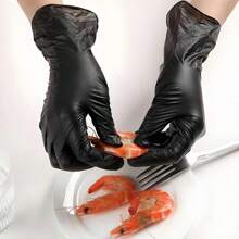 100pcs Heavy-Duty Disposable Gloves - Non-Slip, Waterproof, Latex & Powder Free - For House Cleaning, Dishwashing, Nail Salon, Pet Bathing, Bathroom - Grip Texture - Compatible With - (100 Gloves), Home Cleaning Gloves, High Elasticity Gloves, Nitrile Material Gloves, Kitchen Staff(Prevent Damage By Bagging)