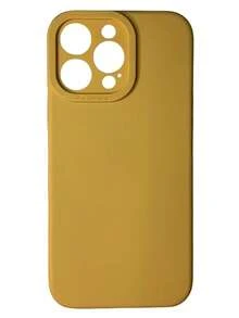 Case Cover Silicone Velvety Rubber With Closed Camera Square High Relief For Cell Phone 16 Pro Max Brown, Green, Orange, Red, Assorted Colors - Mustard Yellow - View 1